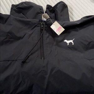 Brand new vs pink quarter zip rain jacket